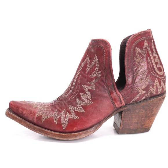 Ariat Women Weathered Red Dixon Ankle Boots Sz 7.5 - Picture 2 of 4